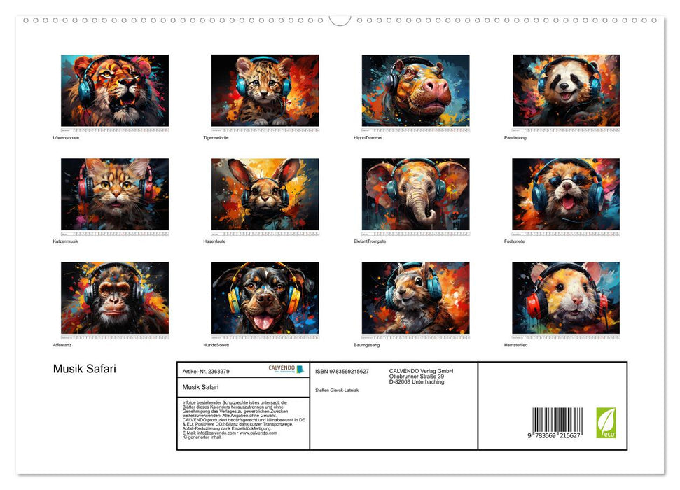 Musik Safari (CALVENDO Premium Wandkalender 2027)