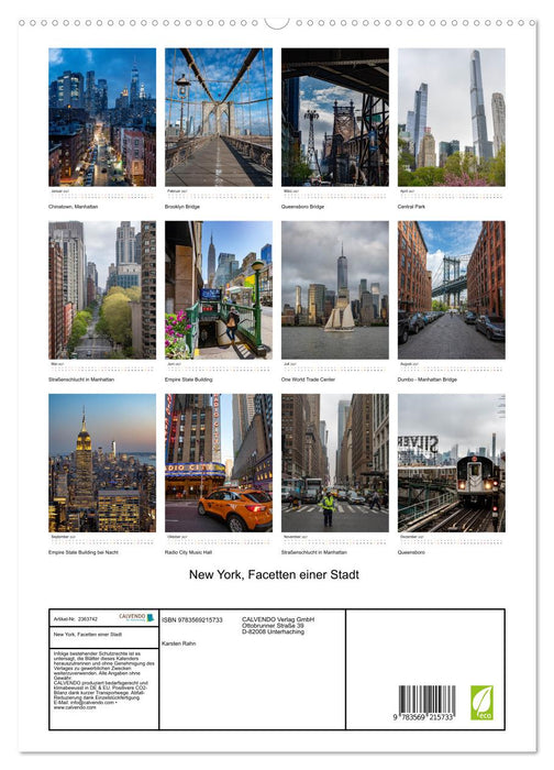 New York, Facetten einer Stadt (CALVENDO Premium Wandkalender 2027)
