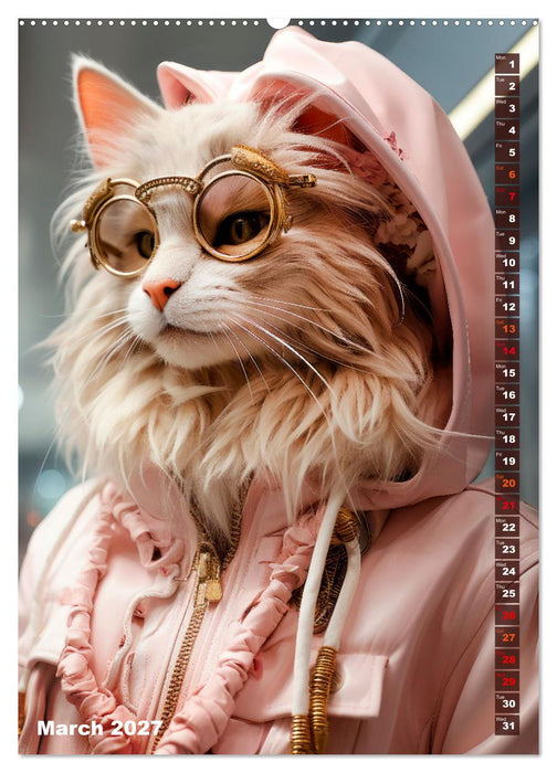 Stylish cats (CALVENDO Monthly Calendar 2027)