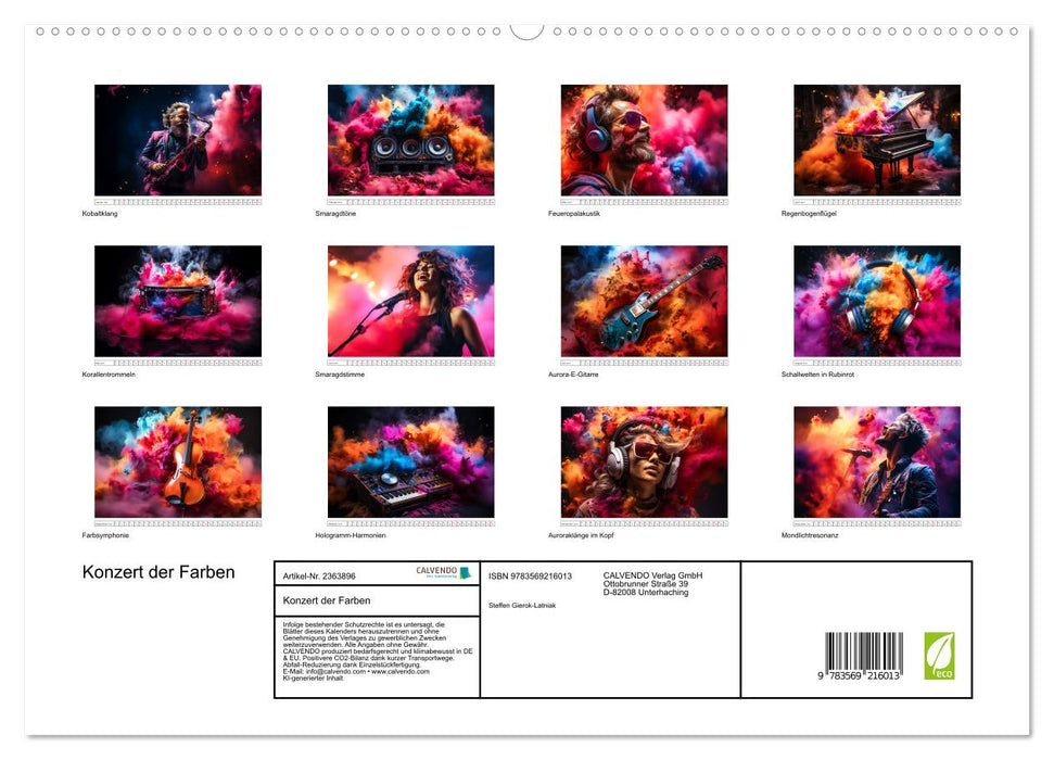 Konzert der Farben (CALVENDO Premium Wandkalender 2027)