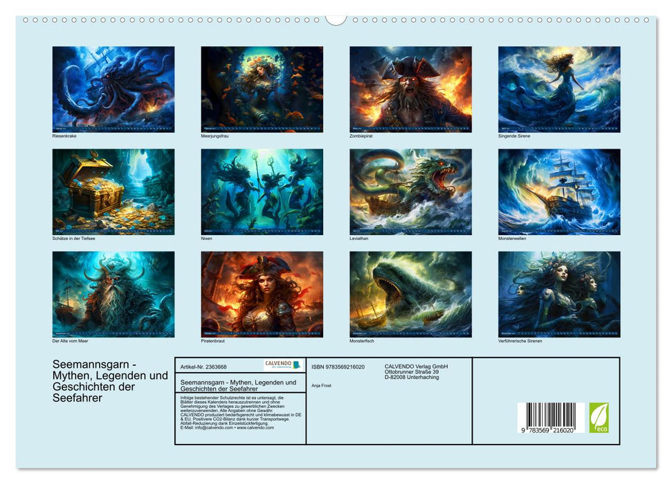 Seemannsgarn - Mythen, Legenden und Geschichten der Seefahrer (CALVENDO Premium Wandkalender 2027)
