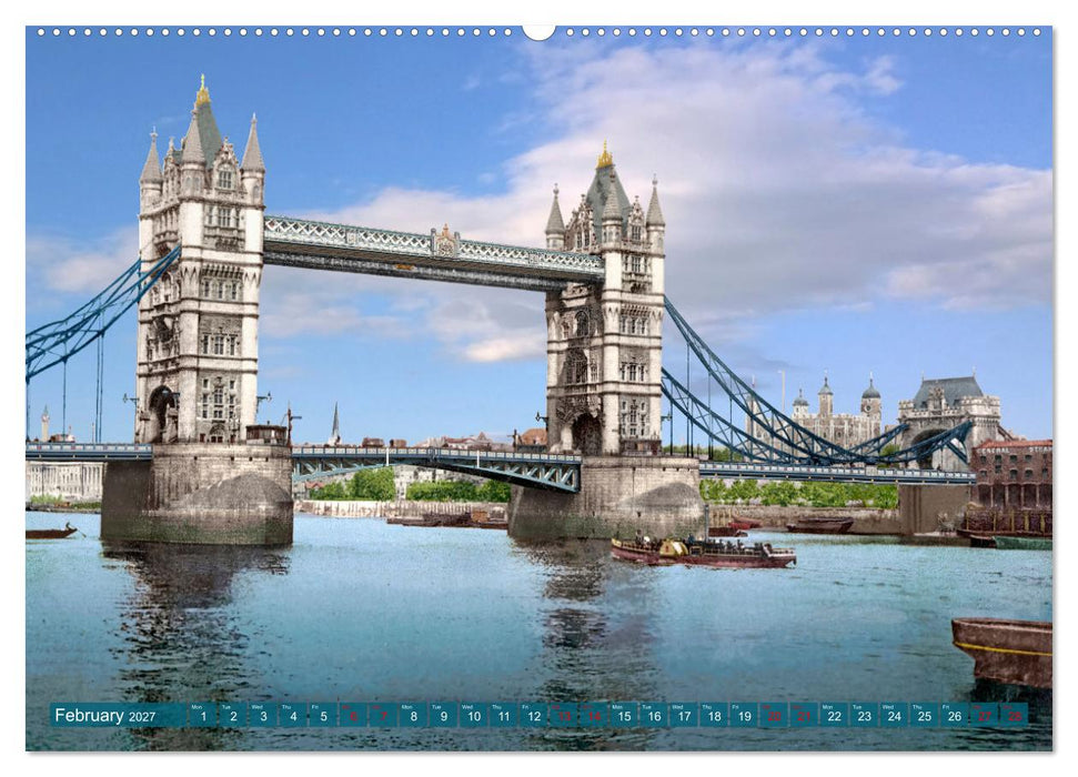 London around 1890-1900 - photos restored and colourised (CALVENDO Monthly Calendar 2027)