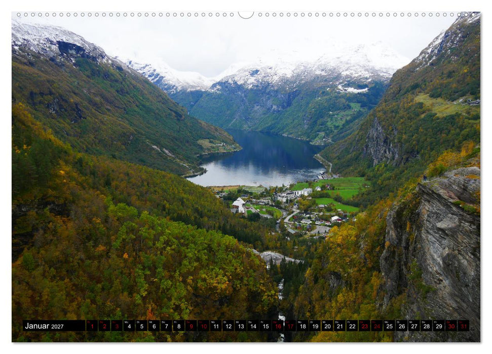 Bergen - Kirkenes - Bergen mit dem Postschiff (CALVENDO Premium Wandkalender 2027)