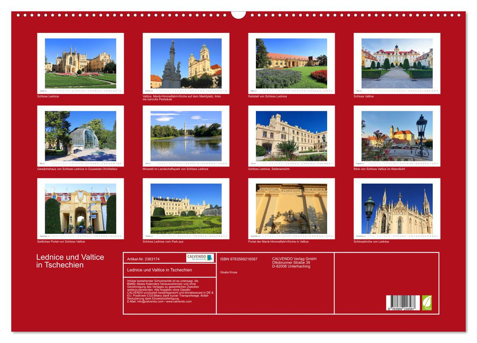 Lednice und Valtice in Tschechien (CALVENDO Wandkalender 2027)