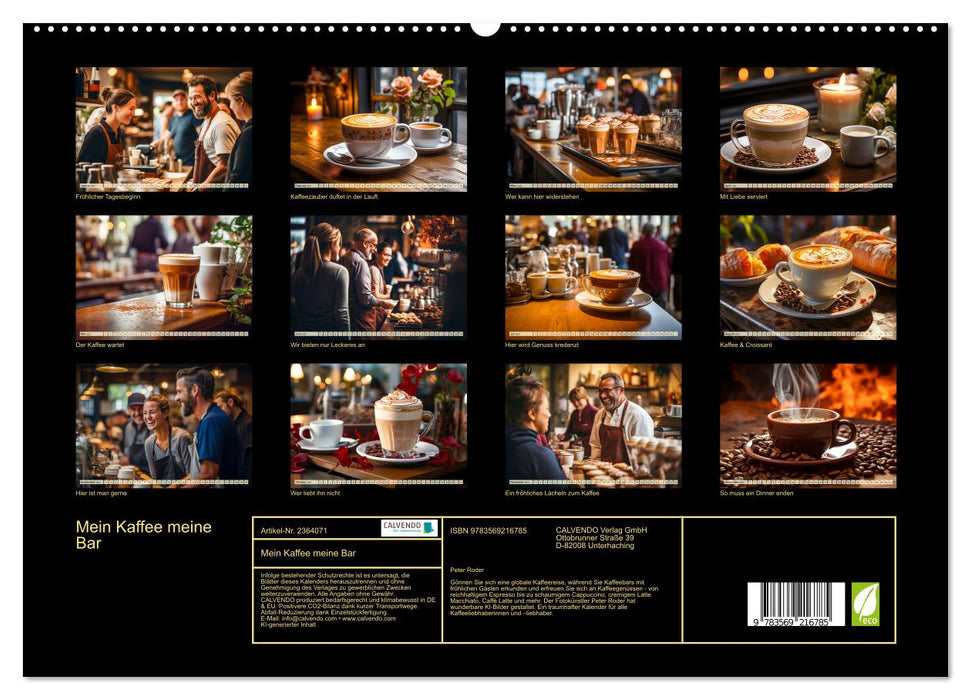 Mein Kaffee meine Bar (CALVENDO Premium Wandkalender 2027)
