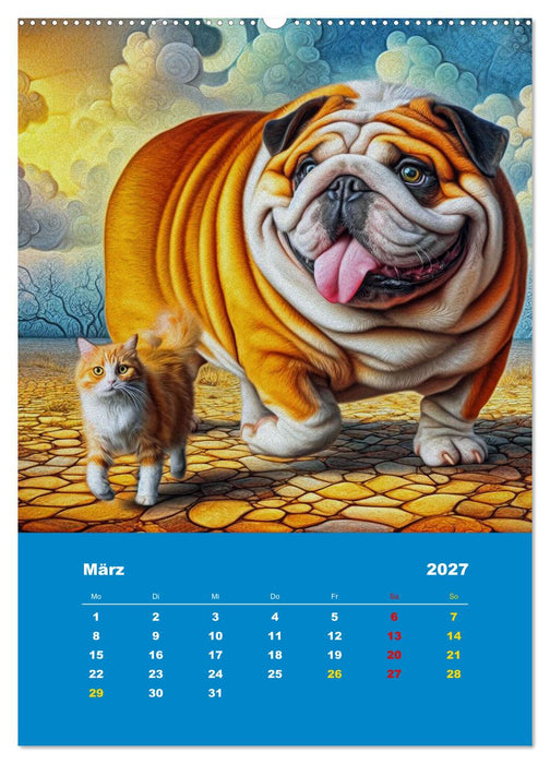 Abenteuer mit Micki und Bullig! (CALVENDO Wandkalender 2027)