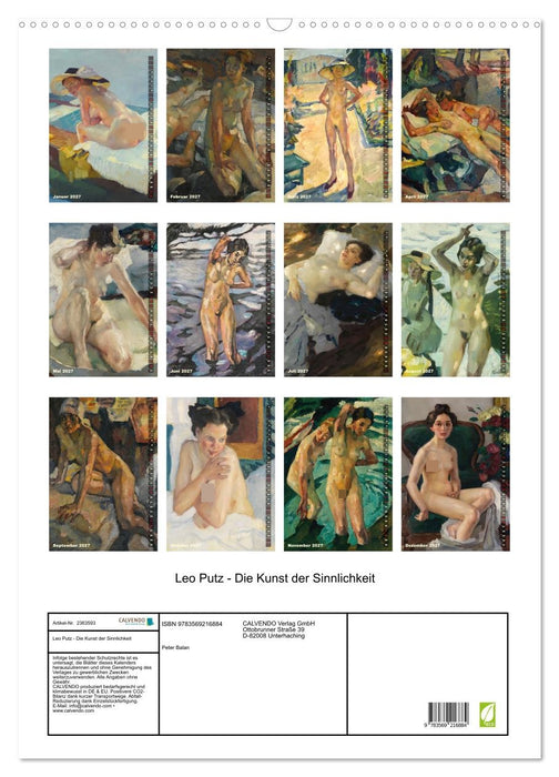 Leo Putz - Die Kunst der Sinnlichkeit (CALVENDO Wandkalender 2027)