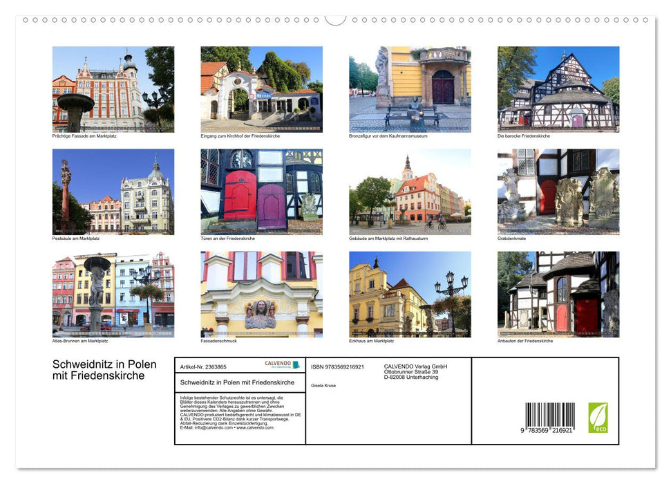 Schweidnitz in Polen mit Friedenskirche (CALVENDO Premium Wandkalender 2027)