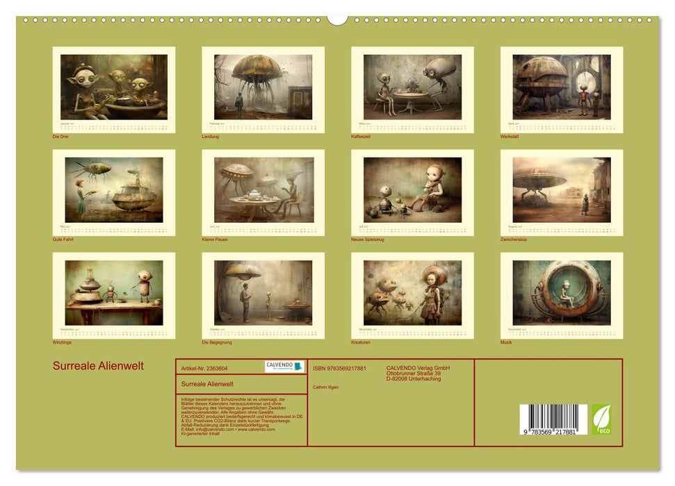 Surreale Alienwelt (CALVENDO Premium Wandkalender 2027)