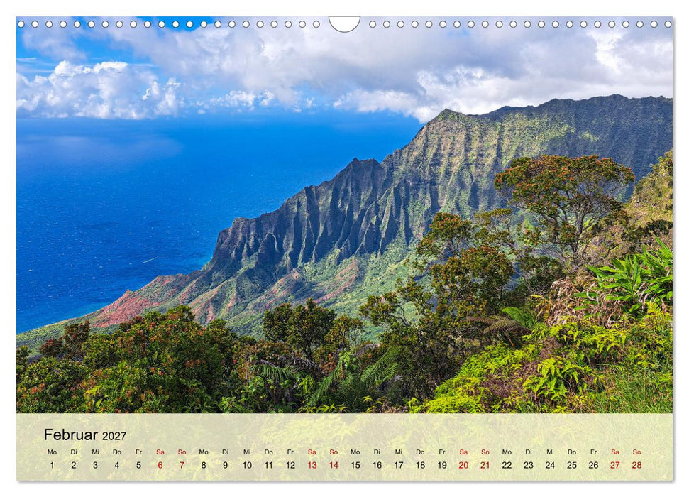 Hawaii - Eindrücke von Big Island, Kauai & Oahu (CALVENDO Wandkalender 2027)