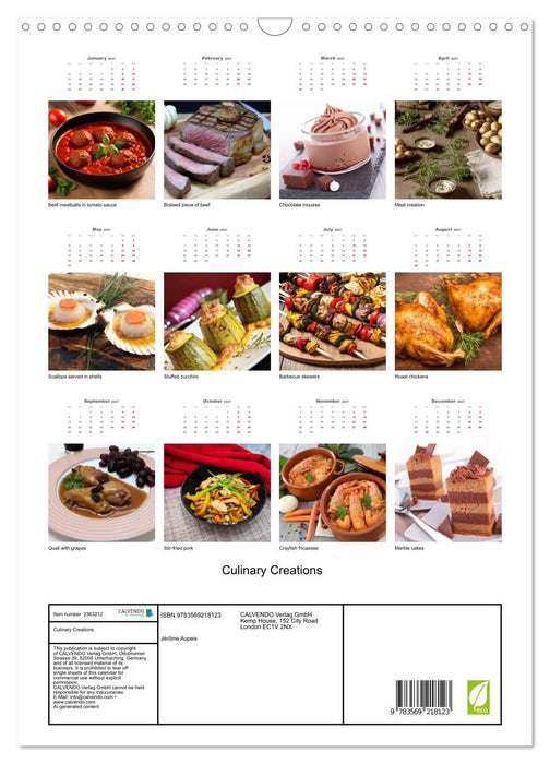 Culinary Creations (CALVENDO Monthly Calendar 2027)