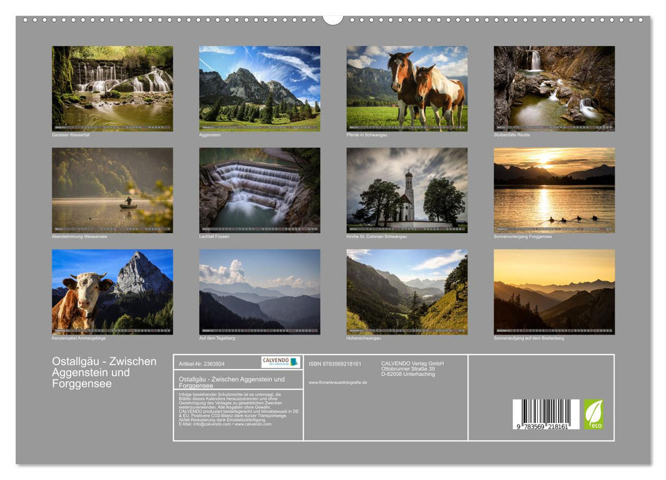 Ostallgäu - Zwischen Aggenstein und Forggensee (CALVENDO Premium Wandkalender 2027)