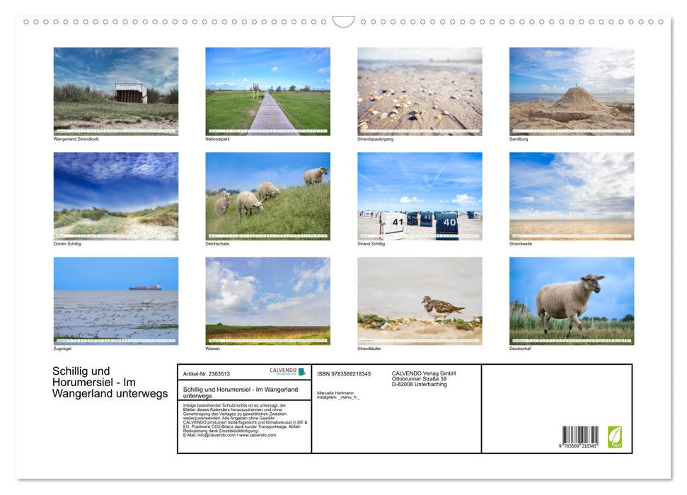 Schillig und Horumersiel - Im Wangerland unterwegs (CALVENDO Wandkalender 2027)