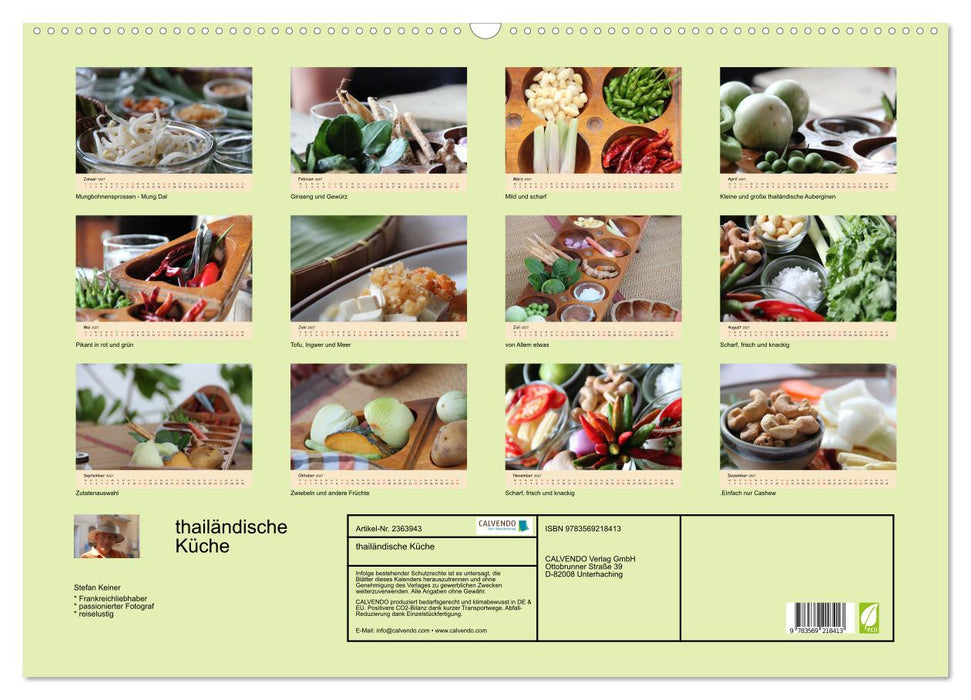 thailändische Küche (CALVENDO Wandkalender 2027)