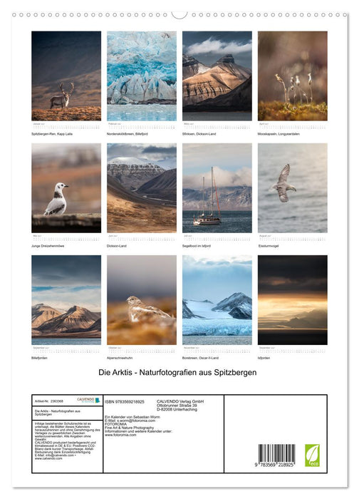 Die Arktis - Naturfotografien aus Spitzbergen (CALVENDO Premium Wandkalender 2027)