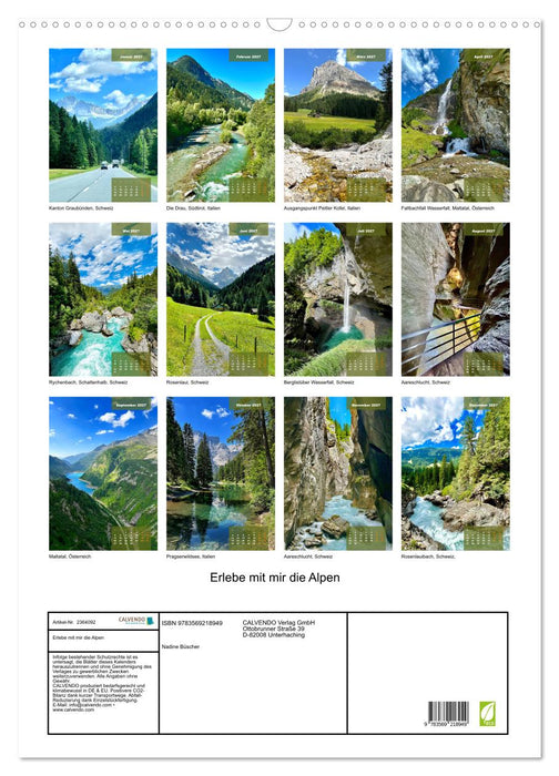 Erlebe mit mir die Alpen (CALVENDO Wandkalender 2027)