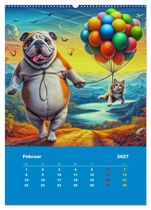 Abenteuer mit Micki und Bullig! (CALVENDO Premium Wandkalender 2027)
