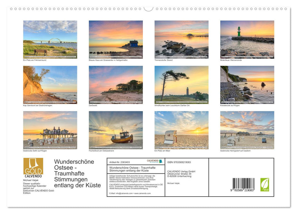 Wunderschöne Ostsee - Traumhafte Stimmungen entlang der Küste (CALVENDO Premium Wandkalender 2027)