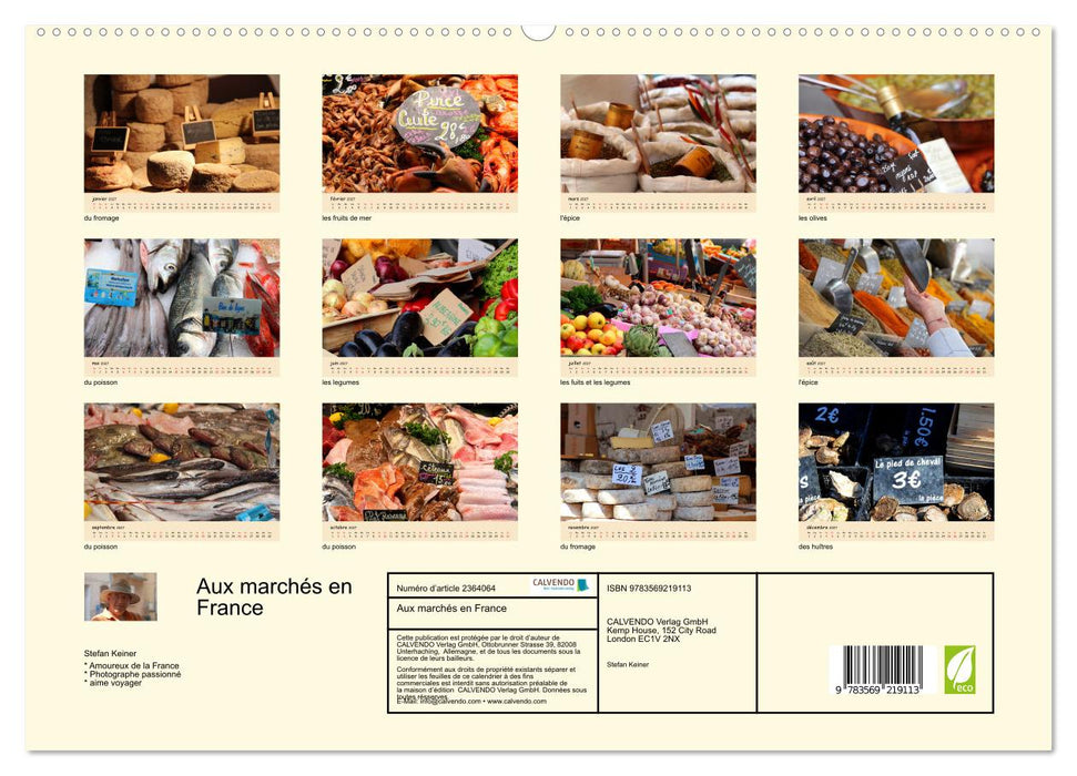 Aux marchés en France (CALVENDO Calendrier supérieur 2027)