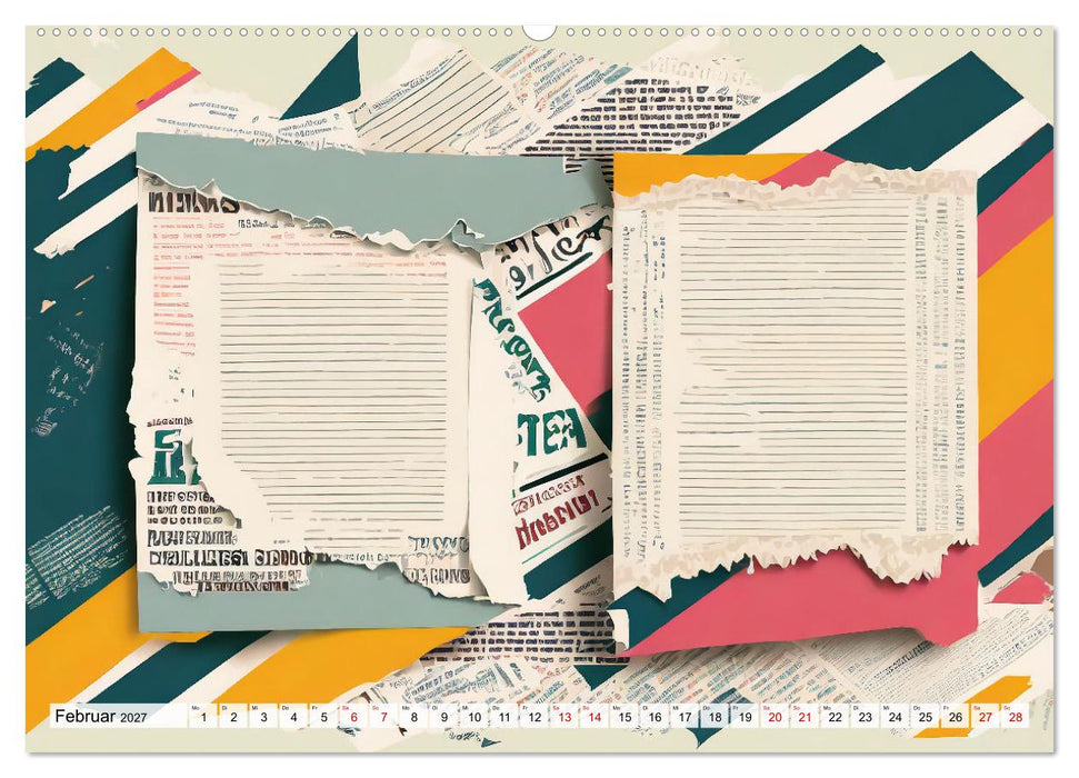Buntes Papier Design (CALVENDO Wandkalender 2027)