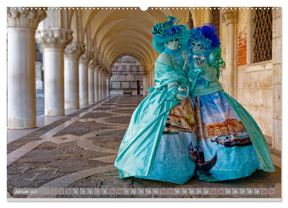 neunziggrad I photoart: der karneval von venedig (CALVENDO Premium Wandkalender 2027)