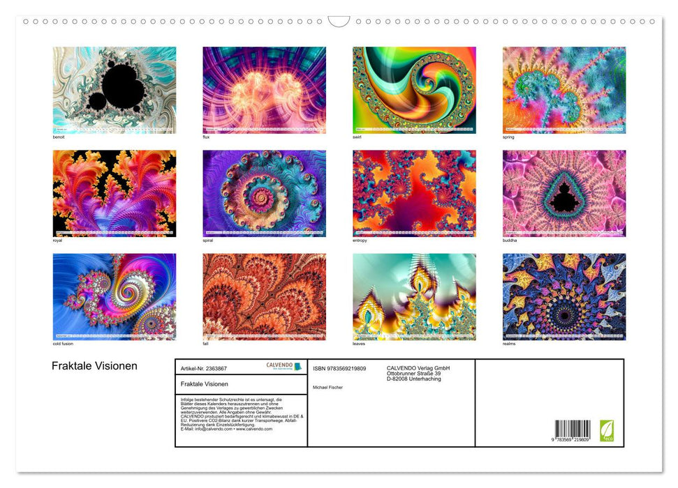 Fraktale Visionen (CALVENDO Wandkalender 2027)