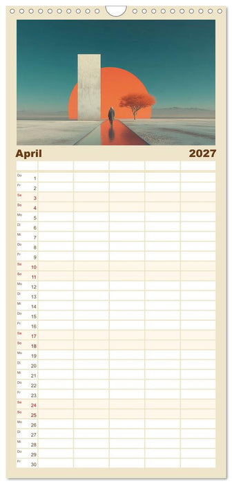 Die Essenz der leisen Formen (CALVENDO Familienplaner 2027)