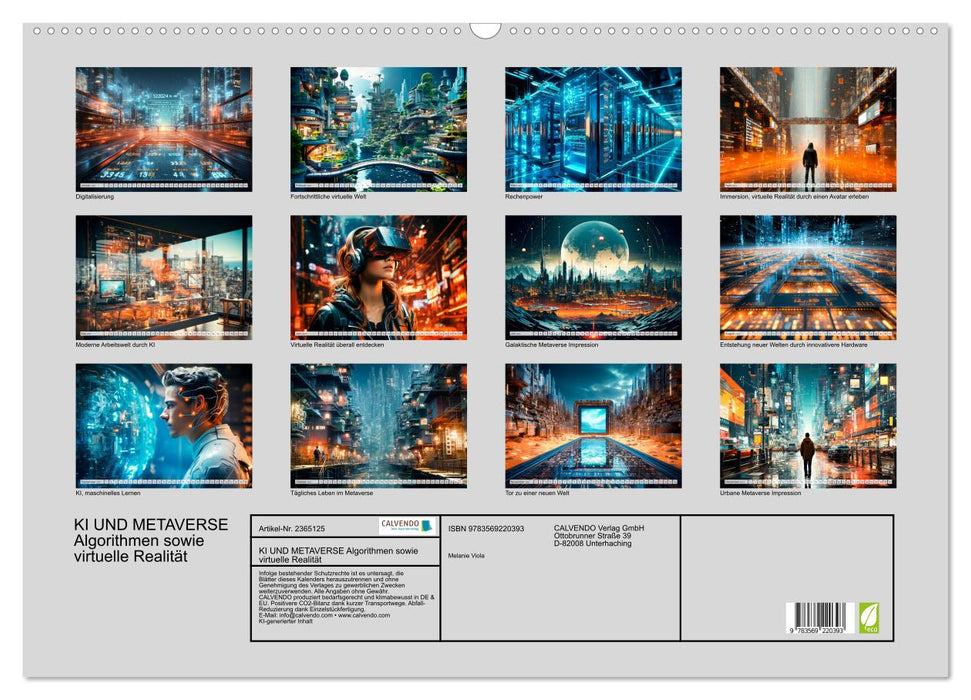 KI UND METAVERSE Algorithmen sowie virtuelle Realität (CALVENDO Wandkalender 2027)