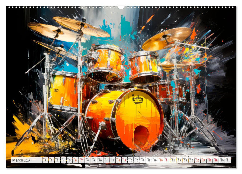 Musical Instruments CHARMING MODERN PRESENTATION (CALVENDO Monthly Calendar 2027)