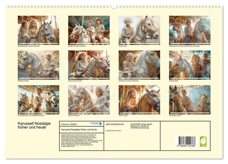 Karussell Nostalgie früher und heute (CALVENDO Premium Wandkalender 2027)