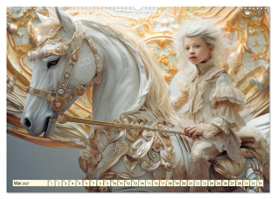 Karussell Nostalgie früher und heute (CALVENDO Premium Wandkalender 2027)