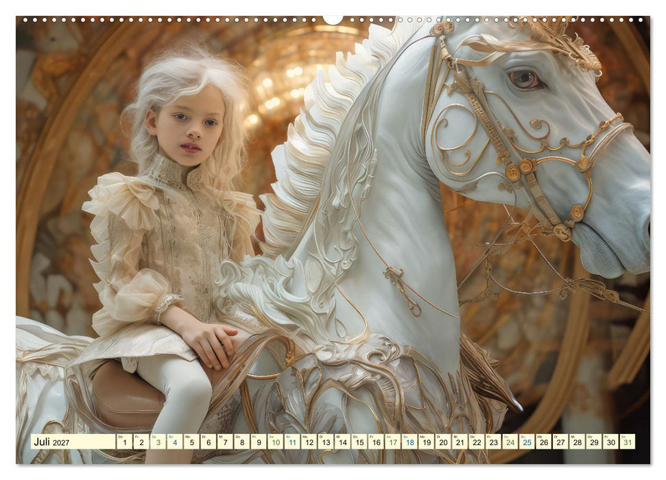 Karussell Nostalgie früher und heute (CALVENDO Premium Wandkalender 2027)