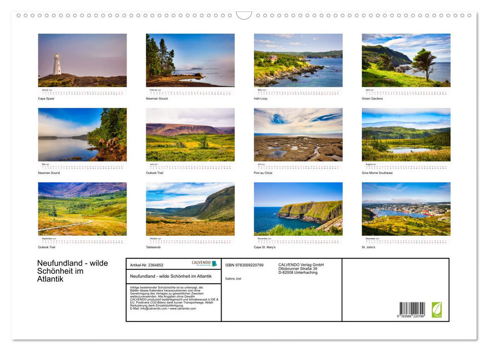 Neufundland - wilde Schönheit im Atlantik (CALVENDO Wandkalender 2027)