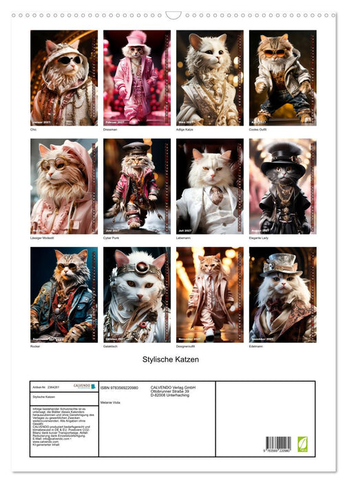 Stylische Katzen (CALVENDO Wandkalender 2027)