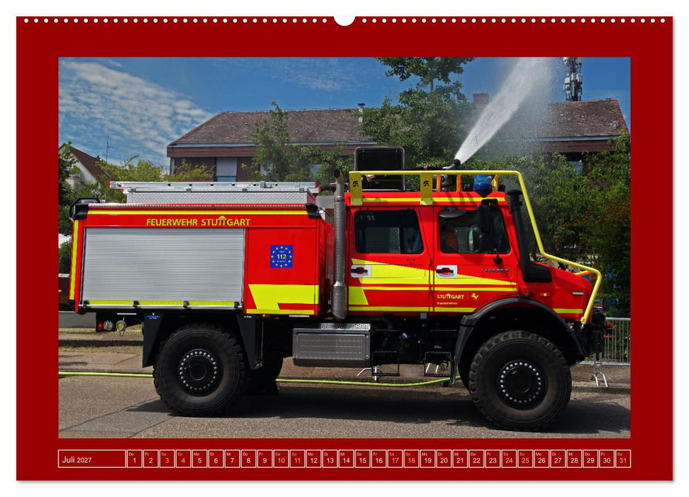 Unimog bei der Feuerwehr (CALVENDO Premium Wandkalender 2027)