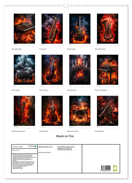 Musik on Fire (CALVENDO Wandkalender 2027)