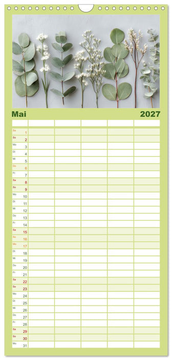 Stille Grüne Momente (CALVENDO Familienplaner 2027)