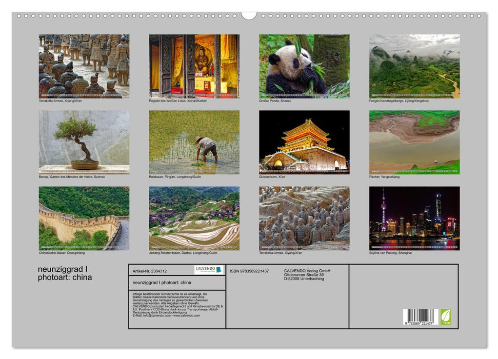 neunziggrad I photoart: china (CALVENDO Wandkalender 2027)