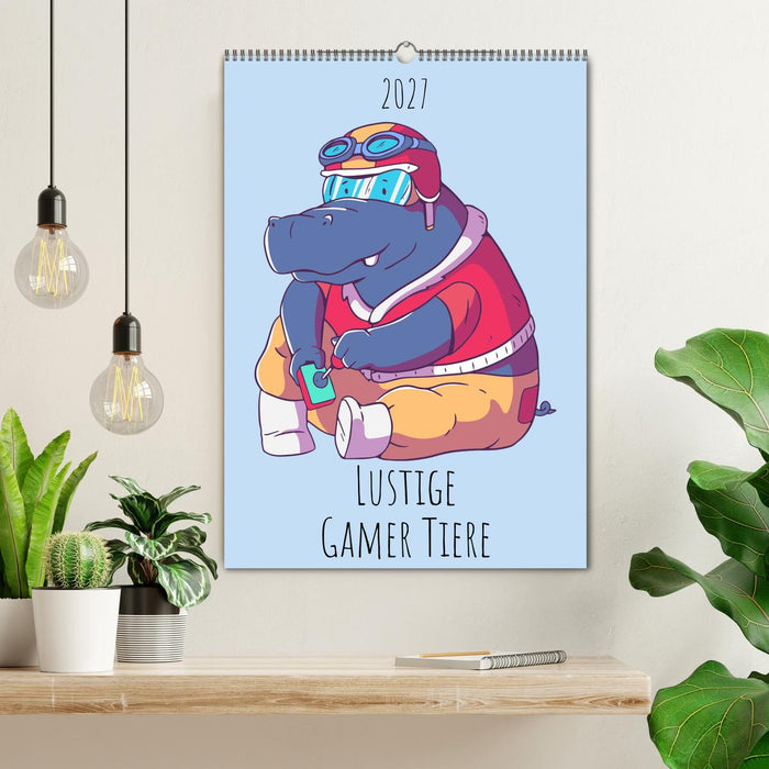 Lustige Gamer Tiere (CALVENDO Wandkalender 2027)