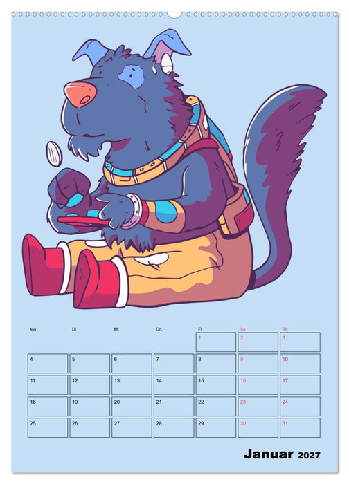 Lustige Gamer Tiere (CALVENDO Wandkalender 2027)