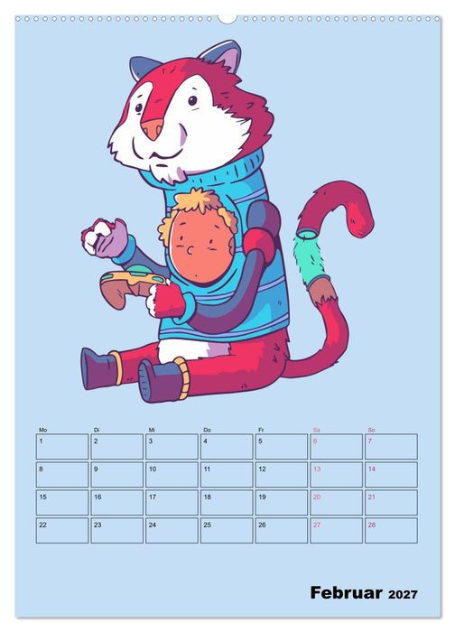 Lustige Gamer Tiere (CALVENDO Wandkalender 2027)
