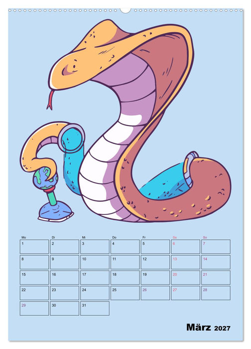 Lustige Gamer Tiere (CALVENDO Wandkalender 2027)