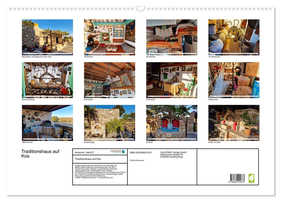 Traditionshaus auf Kos (CALVENDO Wandkalender 2027)