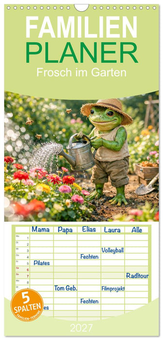 Frosch im Garten (CALVENDO Familienplaner 2027)