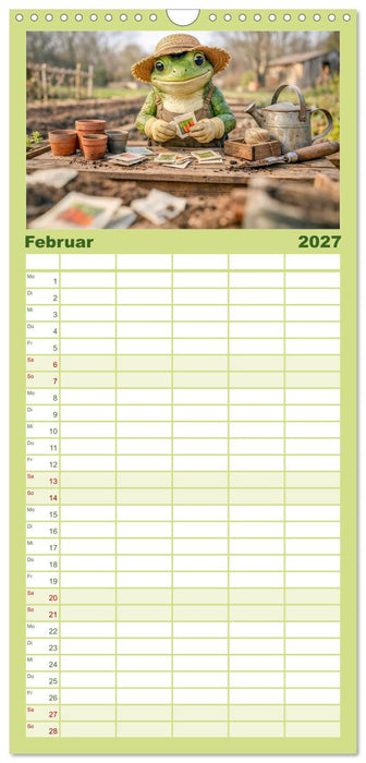 Frosch im Garten (CALVENDO Familienplaner 2027)