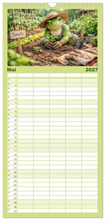 Frosch im Garten (CALVENDO Familienplaner 2027)