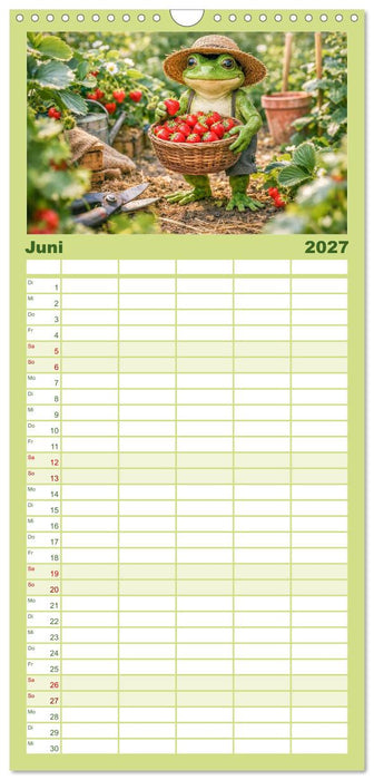 Frosch im Garten (CALVENDO Familienplaner 2027)