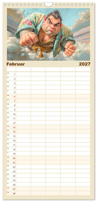 Sumoringer - Humorvolle Karikaturen (CALVENDO Familienplaner 2027)