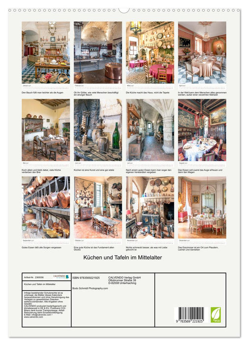 Küchen und Tafeln im Mittelalter (CALVENDO Premium Wandkalender 2027)