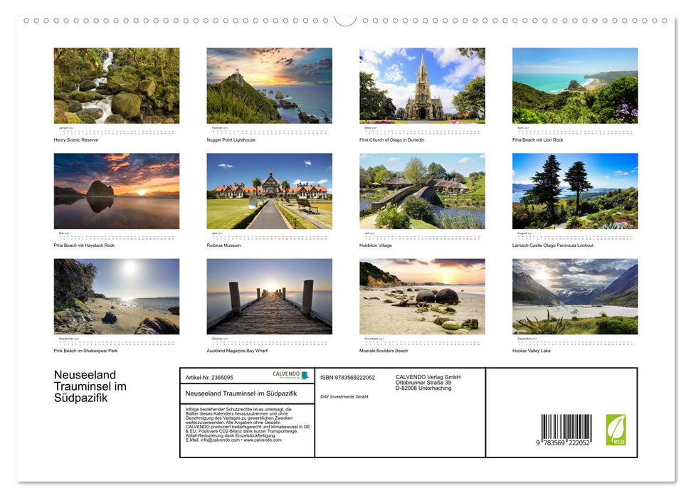 Neuseeland Trauminsel im Südpazifik (CALVENDO Premium Wandkalender 2027)